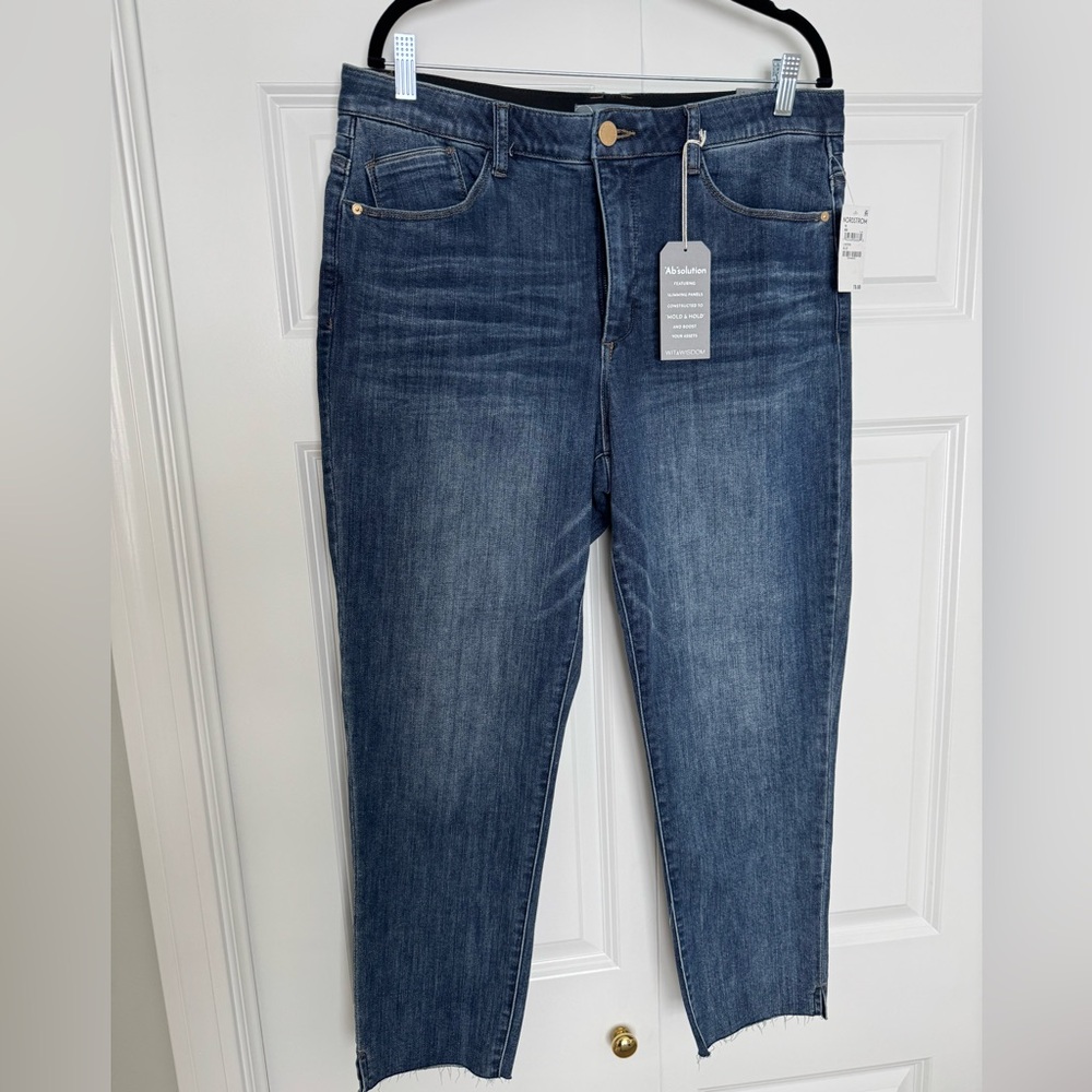 Wit & Wisdom Dark Wash Straight Leg Cropped Jeans BRAND NEW